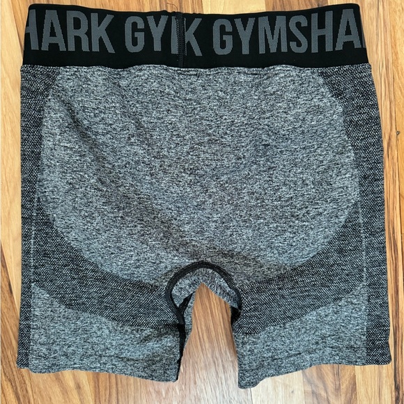 Gymshark Flex Bike Shorts - Black Marl/Charcoal - Picture 4 of 5